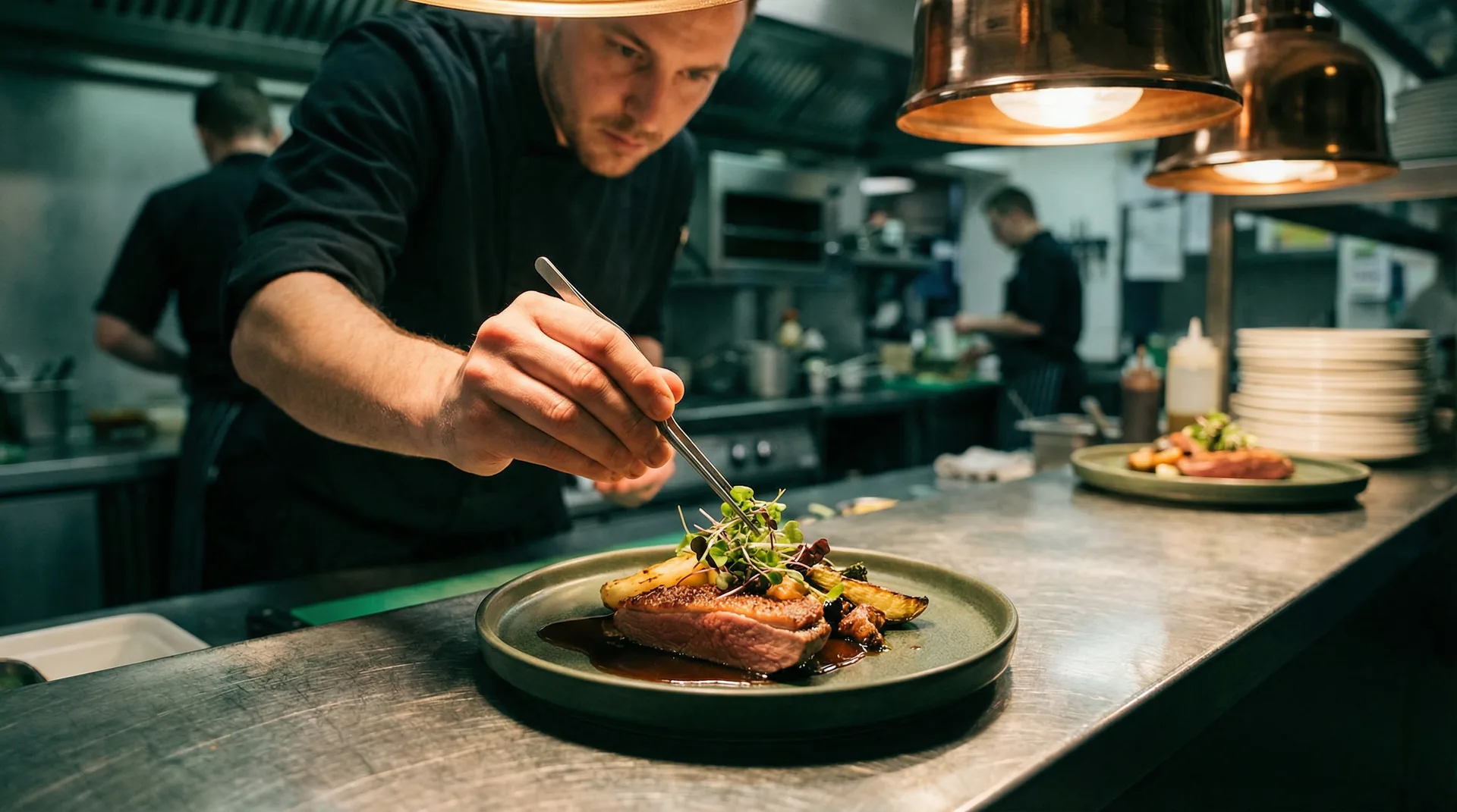 Chef preparing food at The Local Caterer